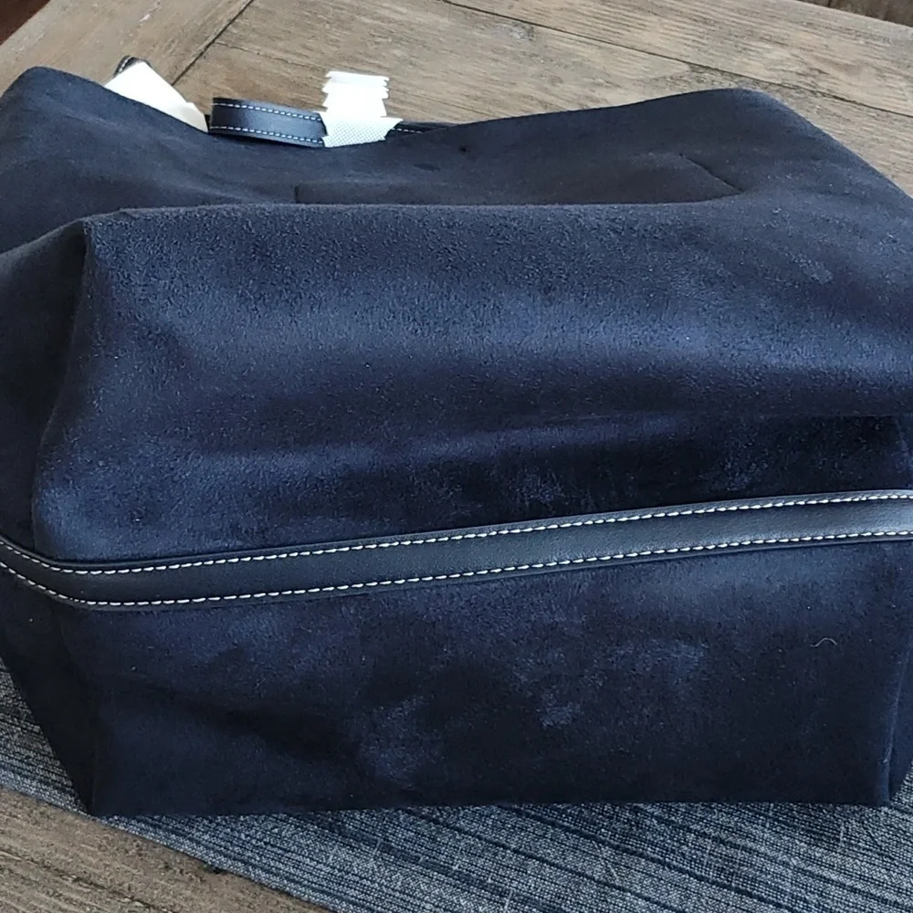 GAP Navy Vegan Suede Bucket Bag